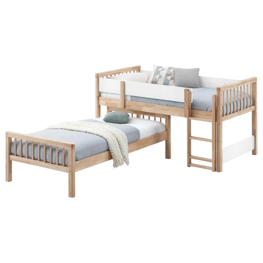 Dakota - Wood Twin Over Twin Bunk Bed - Natural - Image 7