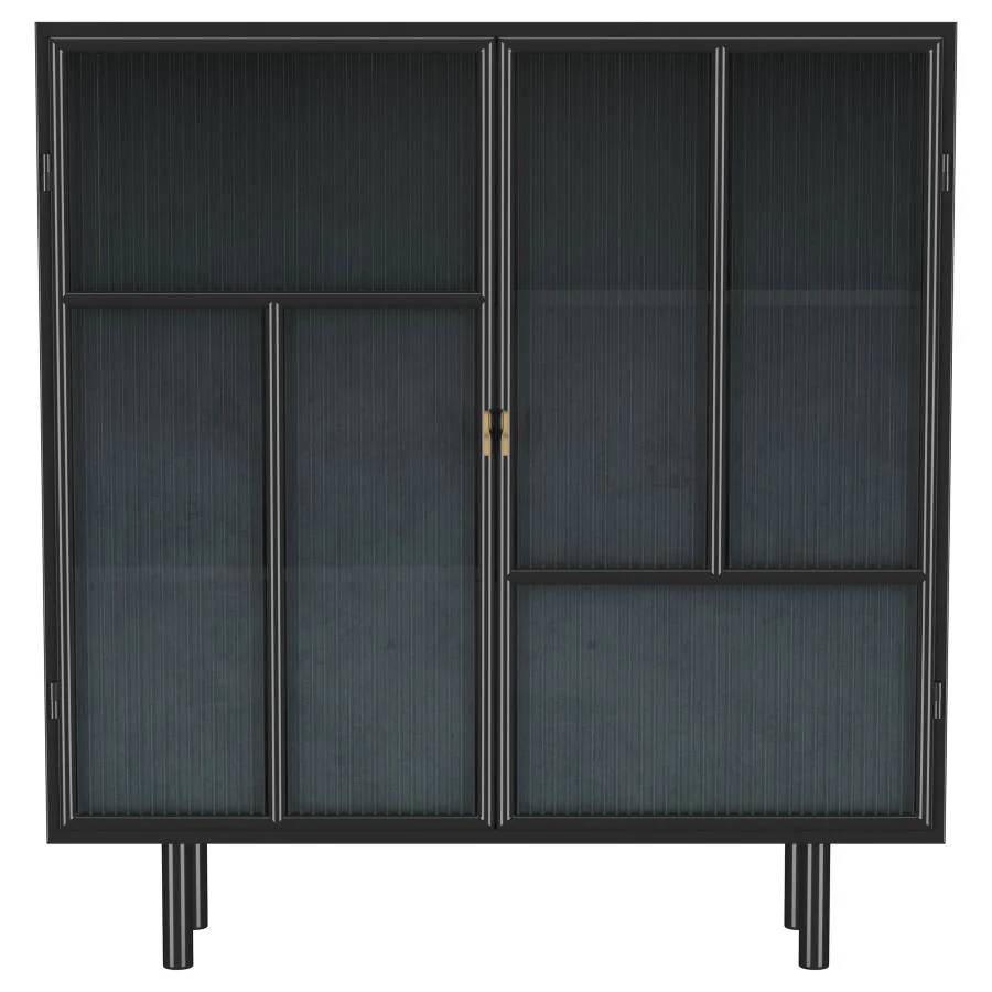Dalia - 2 Door Accent Storage Cabinet With Shelving - Black - Image 3
