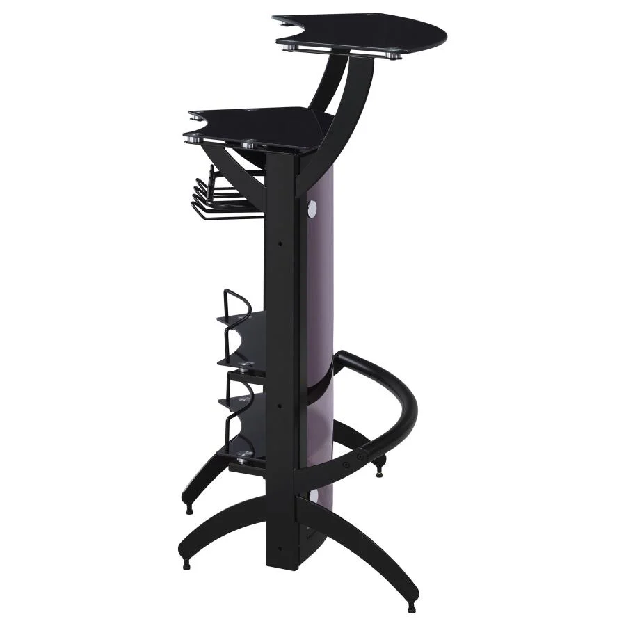 Dallas - 2-Shelf Curved Freestanding Home Bar Cabinet - Image 20