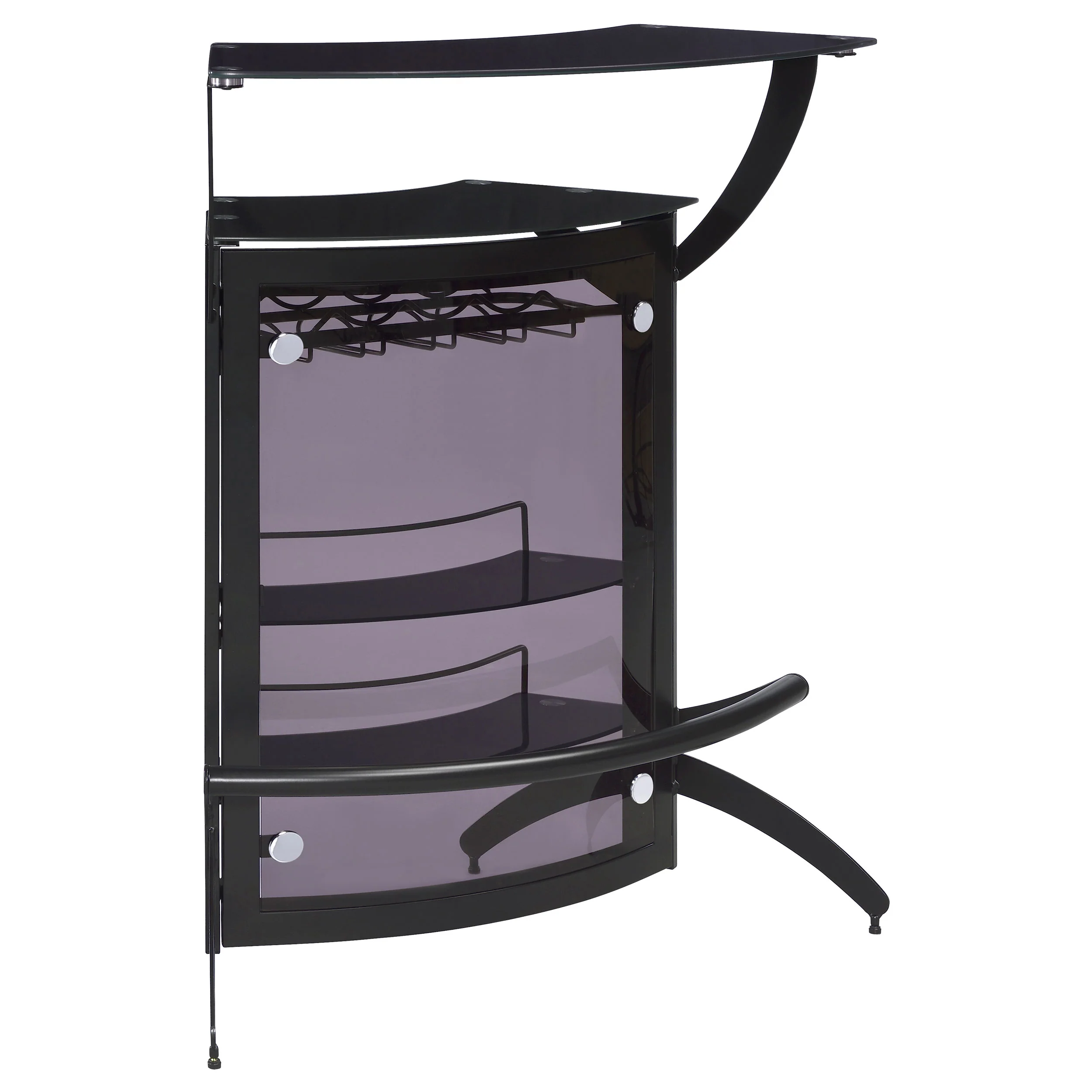 Dallas - 2-Shelf Curved Freestanding Home Bar Cabinet - Image 26