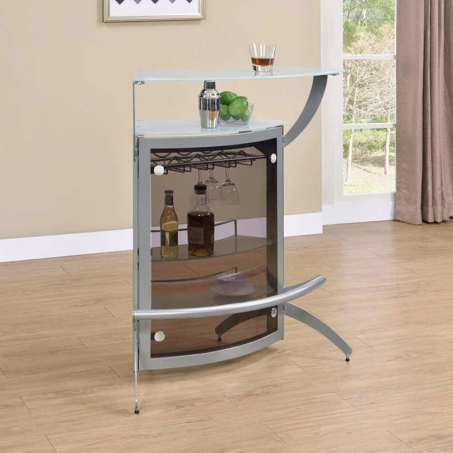 Dallas - 2-Shelf Curved Freestanding Home Bar Cabinet - Image 3
