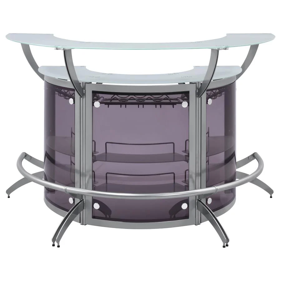 Dallas - 3-Piece Curved Freestanding Home Bar Cabinet - Image 7