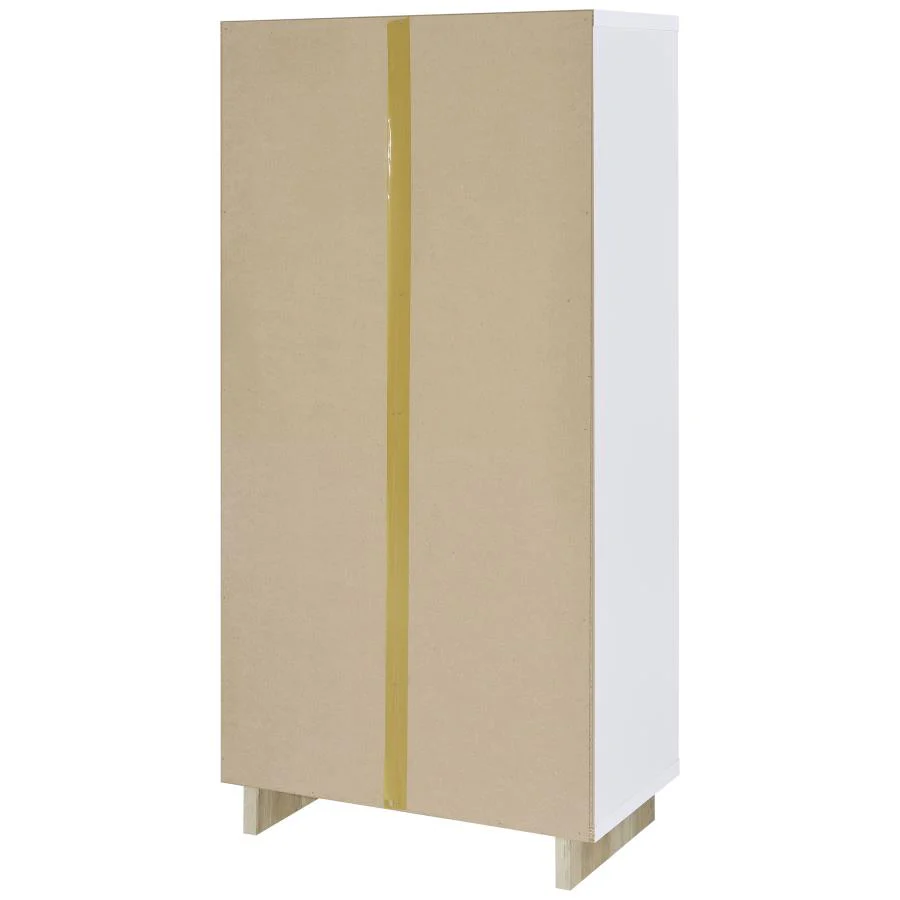 Dalton - 6-Shelf Bookcase - White And Distressed Pine - Image 7
