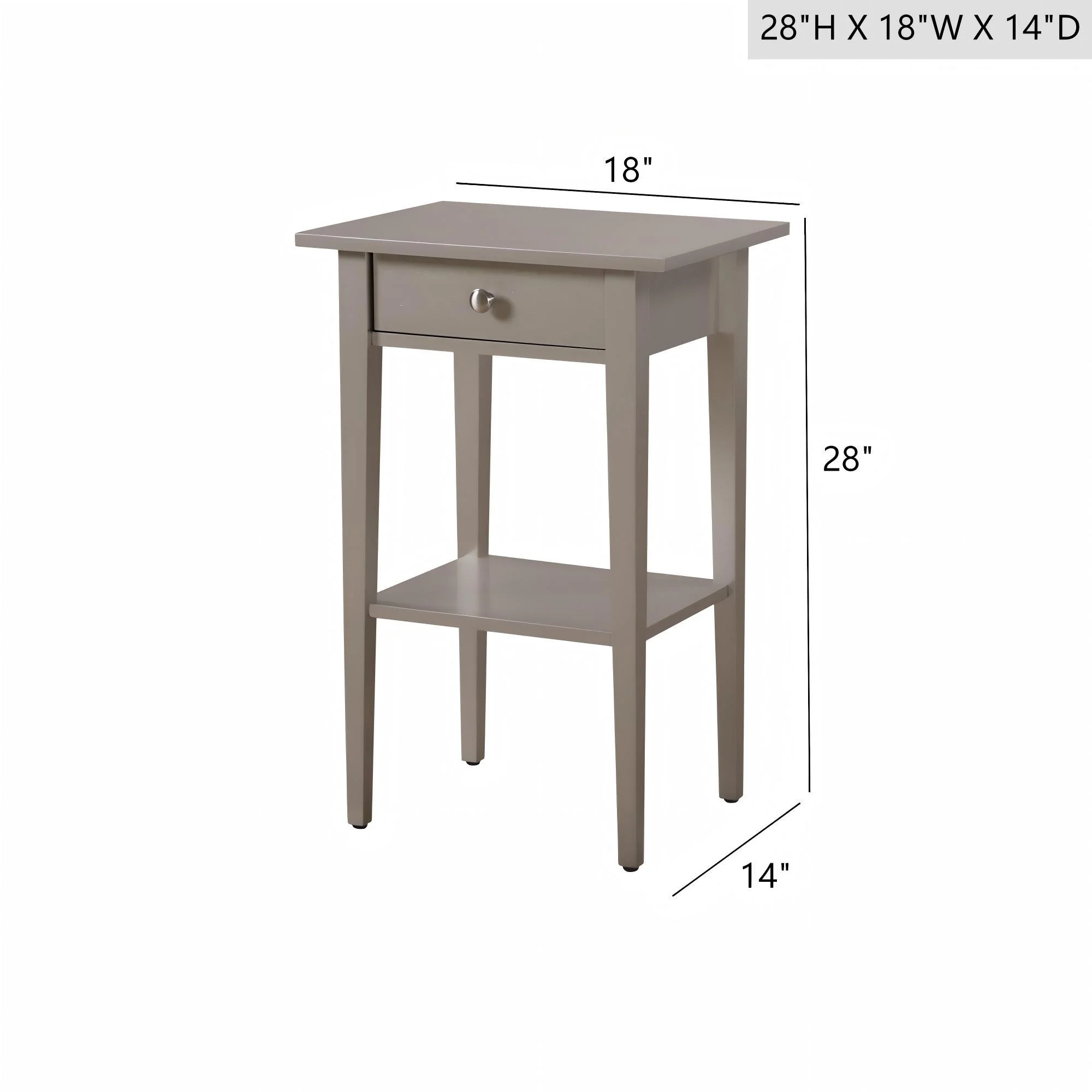 Dalton - Nightstand - Silver Champagne - Image 4