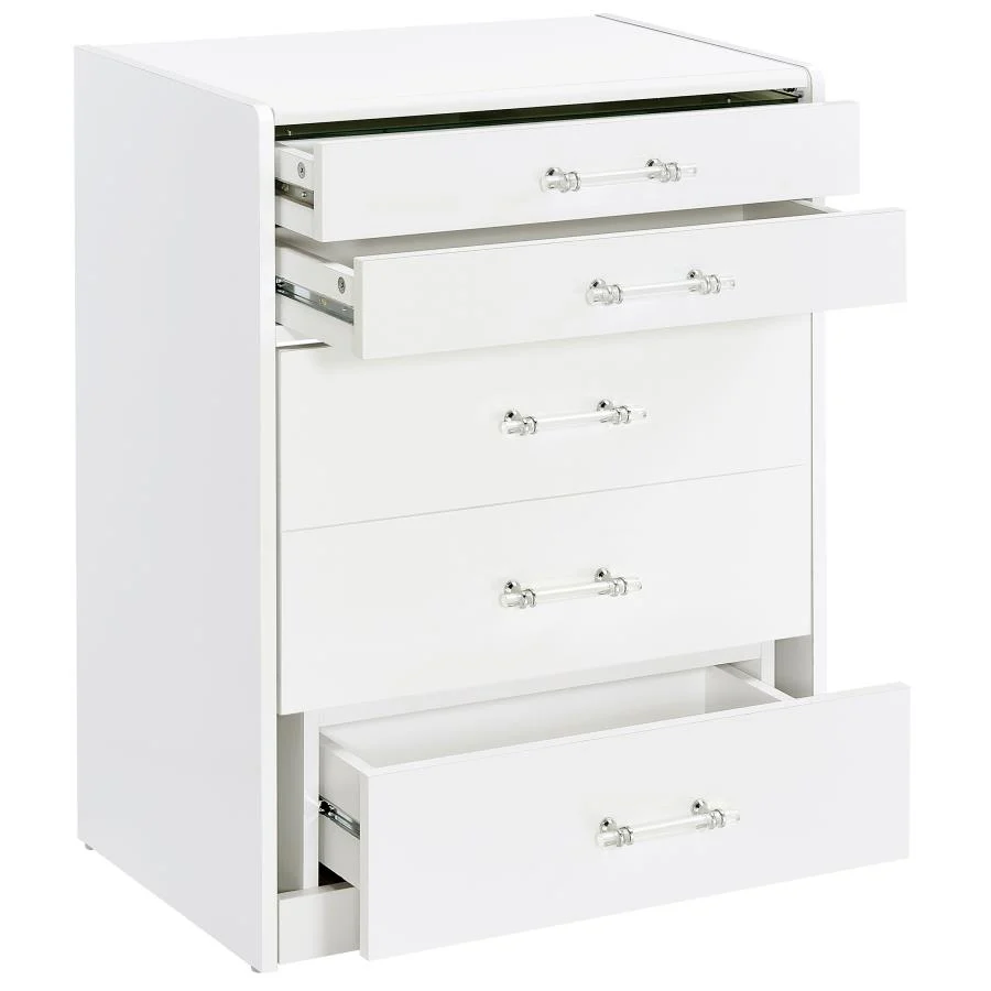 Danbury - 3-Drawer Makeup Vanity & Stool Set - Image 14