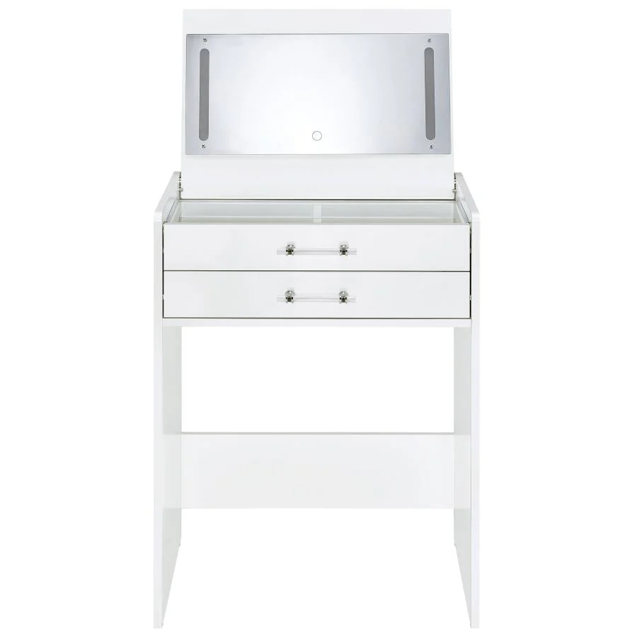 Danbury - 3-Drawer Makeup Vanity & Stool Set - Image 26