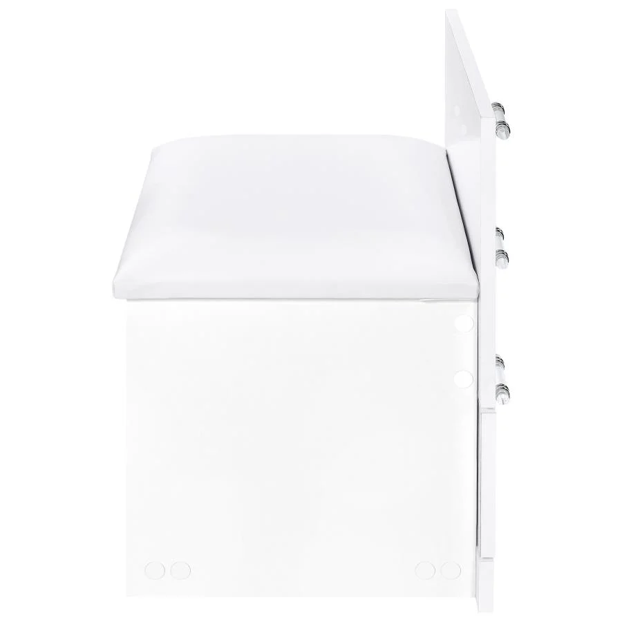 Danbury - 3-Drawer Makeup Vanity & Stool Set - Image 41