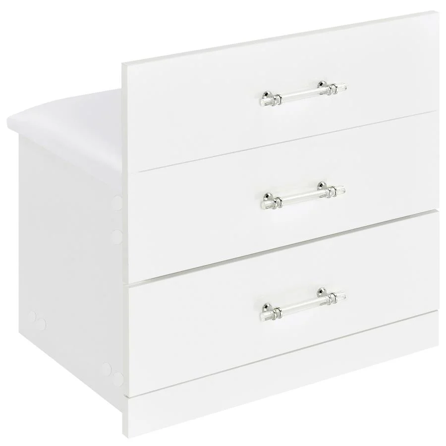Danbury - 3-Drawer Makeup Vanity & Stool Set - Image 44