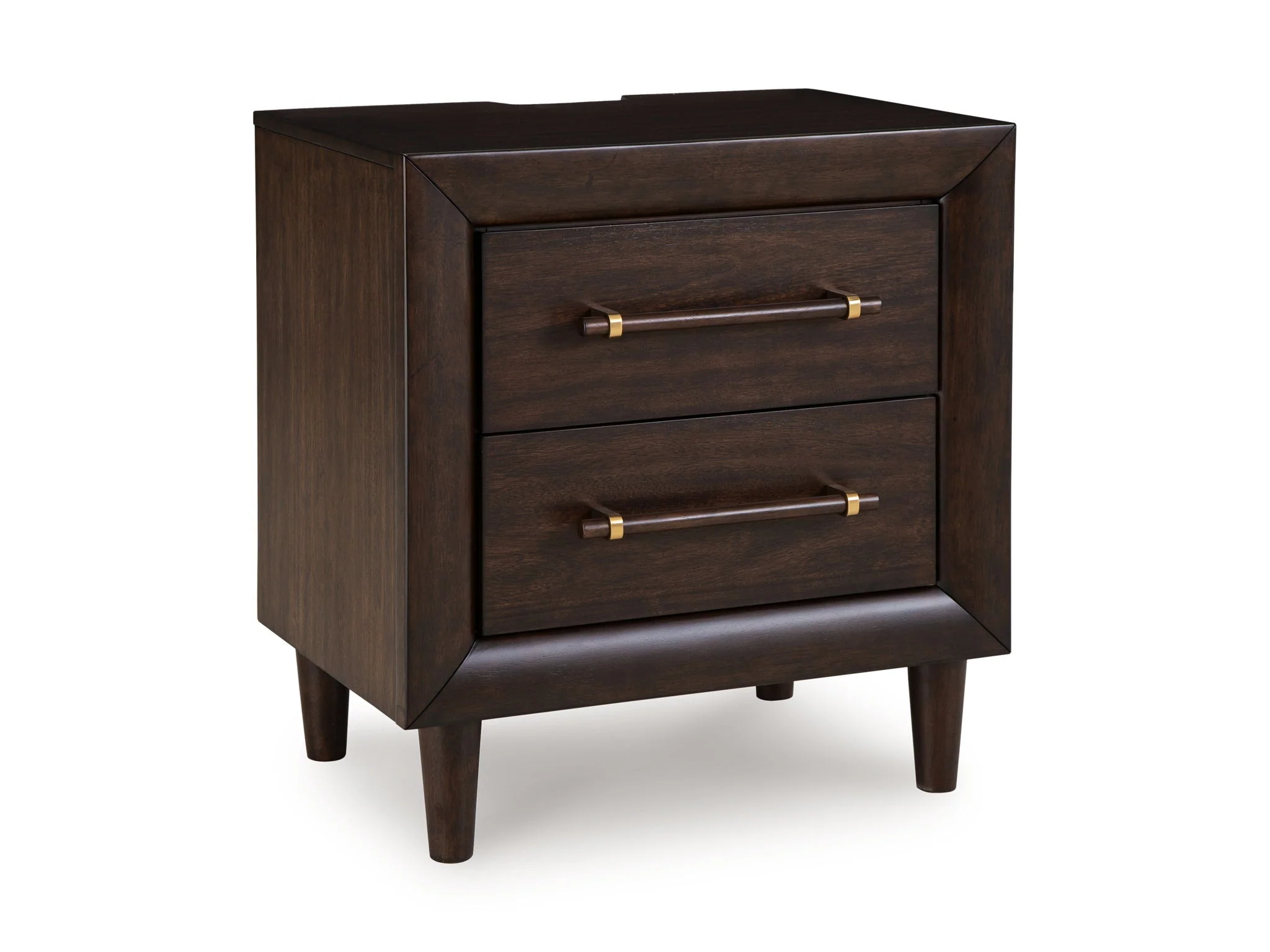 Dantenton - Two Drawer Night Stand - Merlot - Image 6