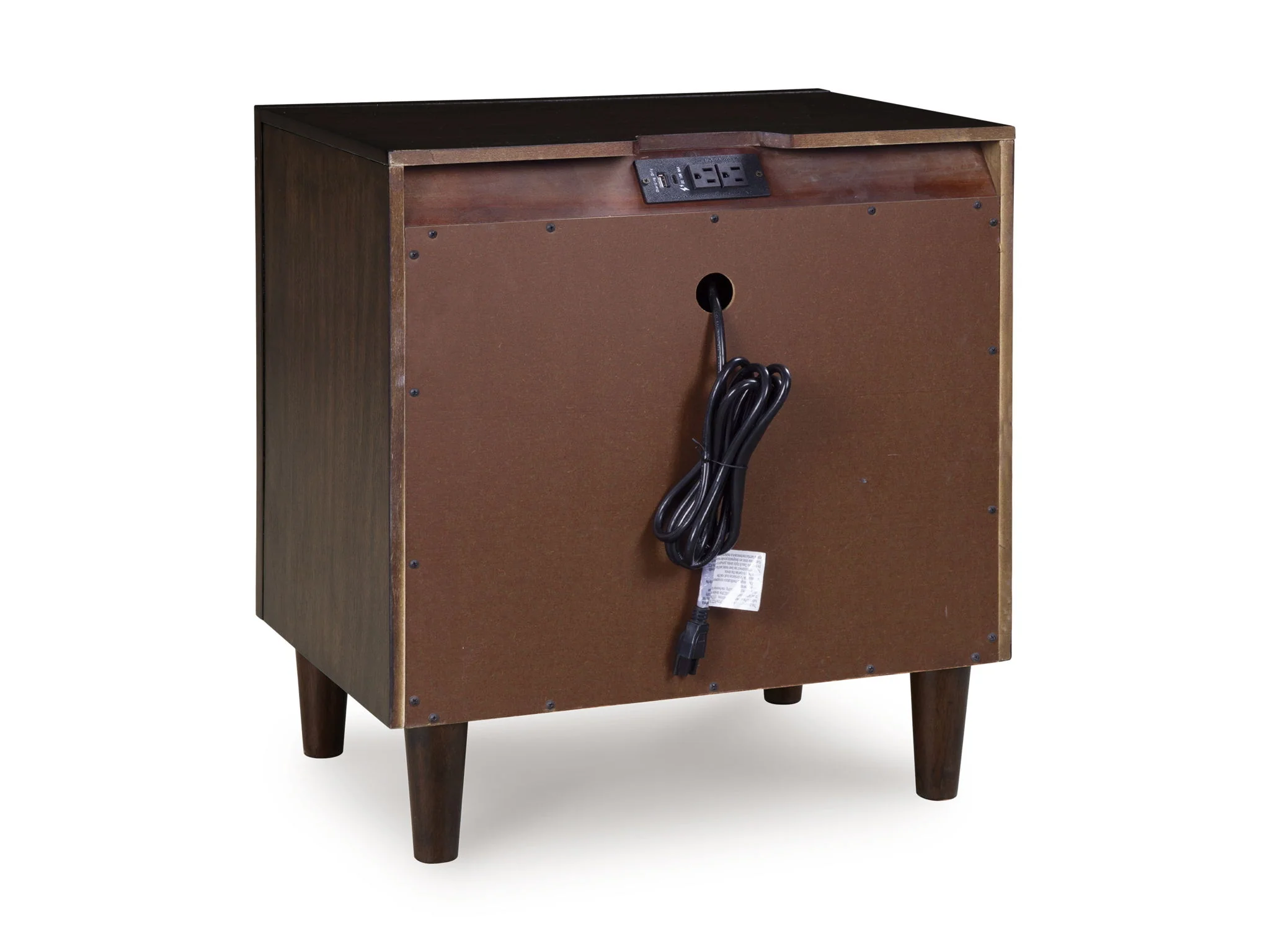 Dantenton - Two Drawer Night Stand - Merlot - Image 8