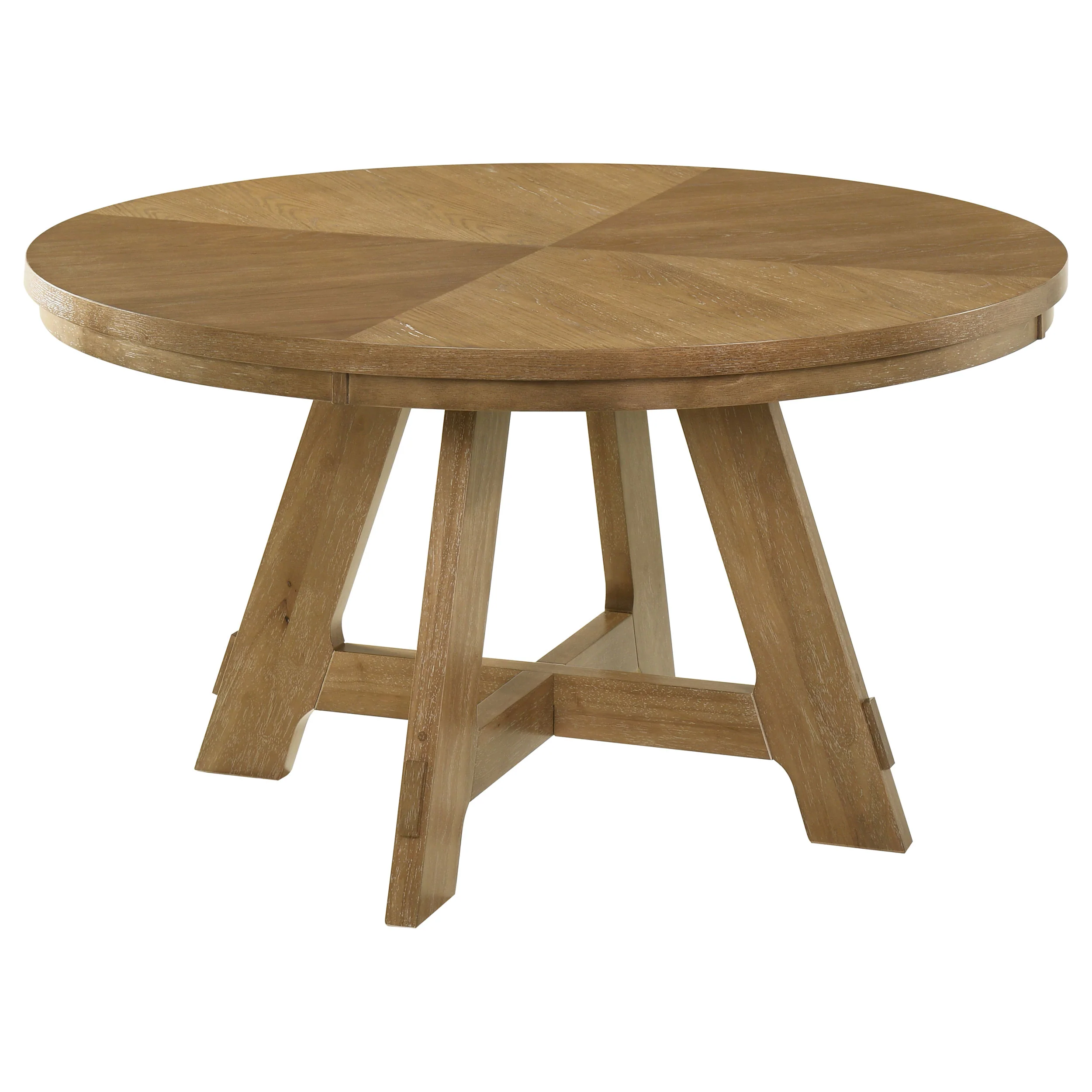 Danvers - Round Wood Dining Table - Brown Oak - Image 9
