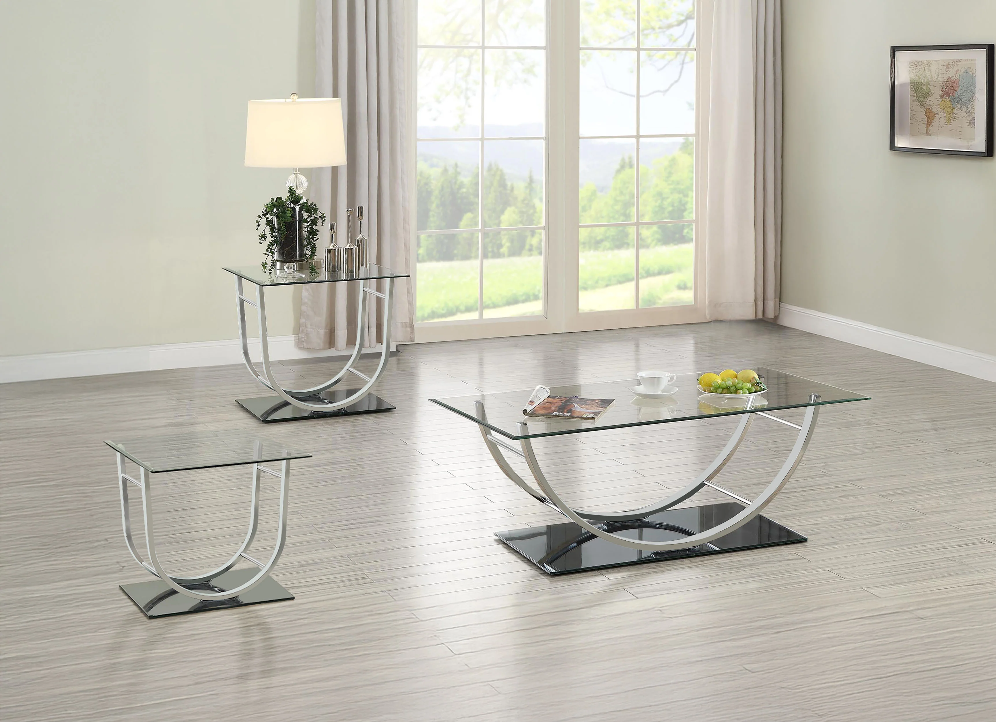 Danville - Glass Top Coffee Table Set - Image 22