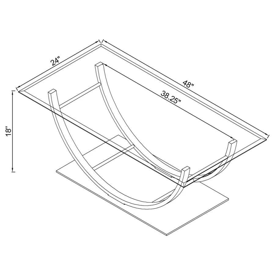 Danville - Rectangular U-Shaped Glass Top Table - Image 16