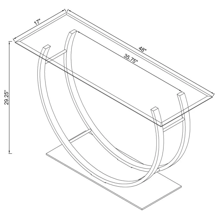 Danville - Rectangular U-Shaped Glass Top Table - Image 17