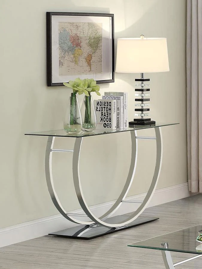 Danville - Rectangular U-Shaped Glass Top Table - Image 5