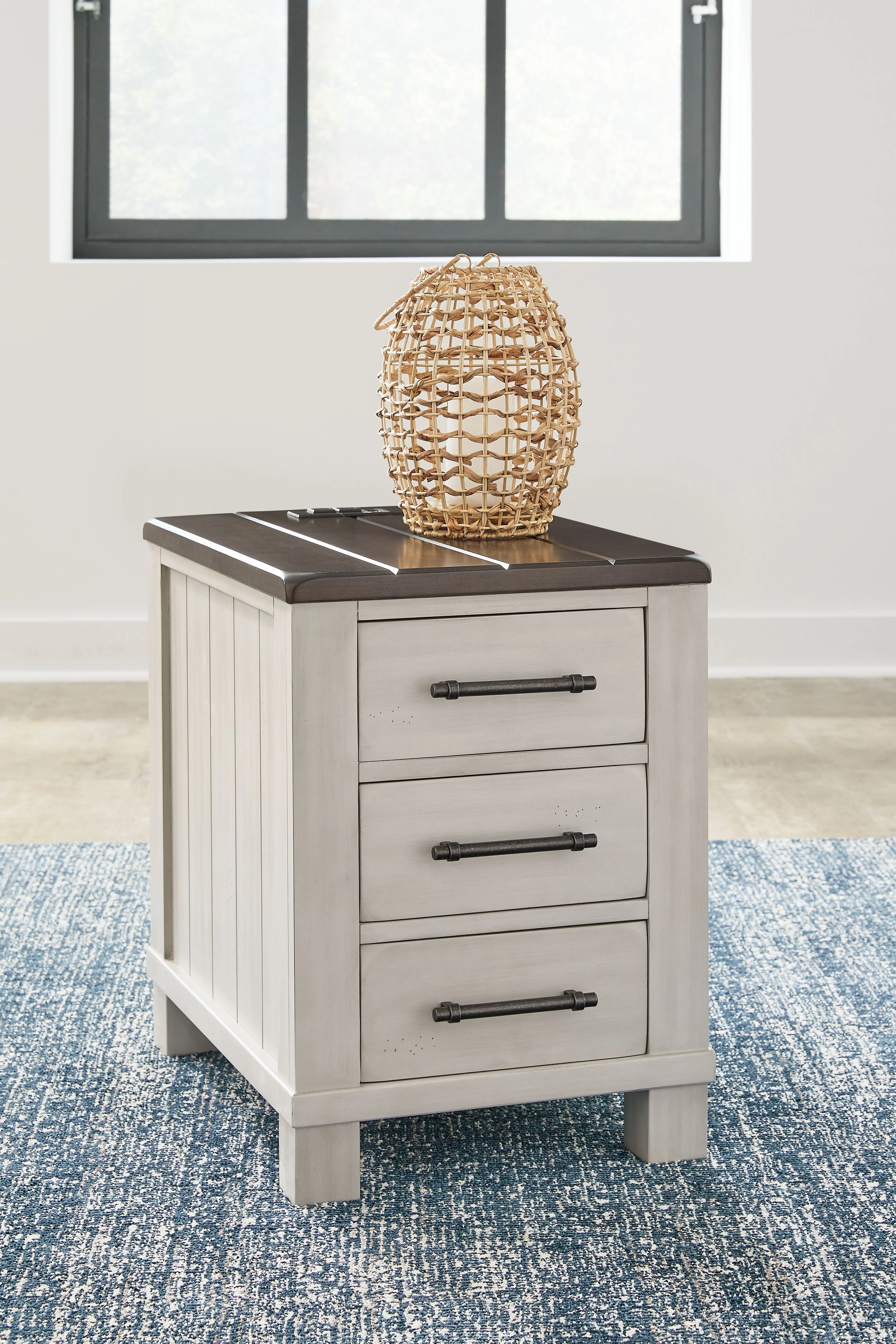Darborn - Chair Side End Table - Gray / Brown - Image 6
