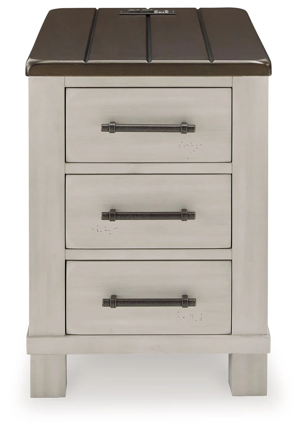 Darborn - Chair Side End Table - Gray / Brown - Image 8