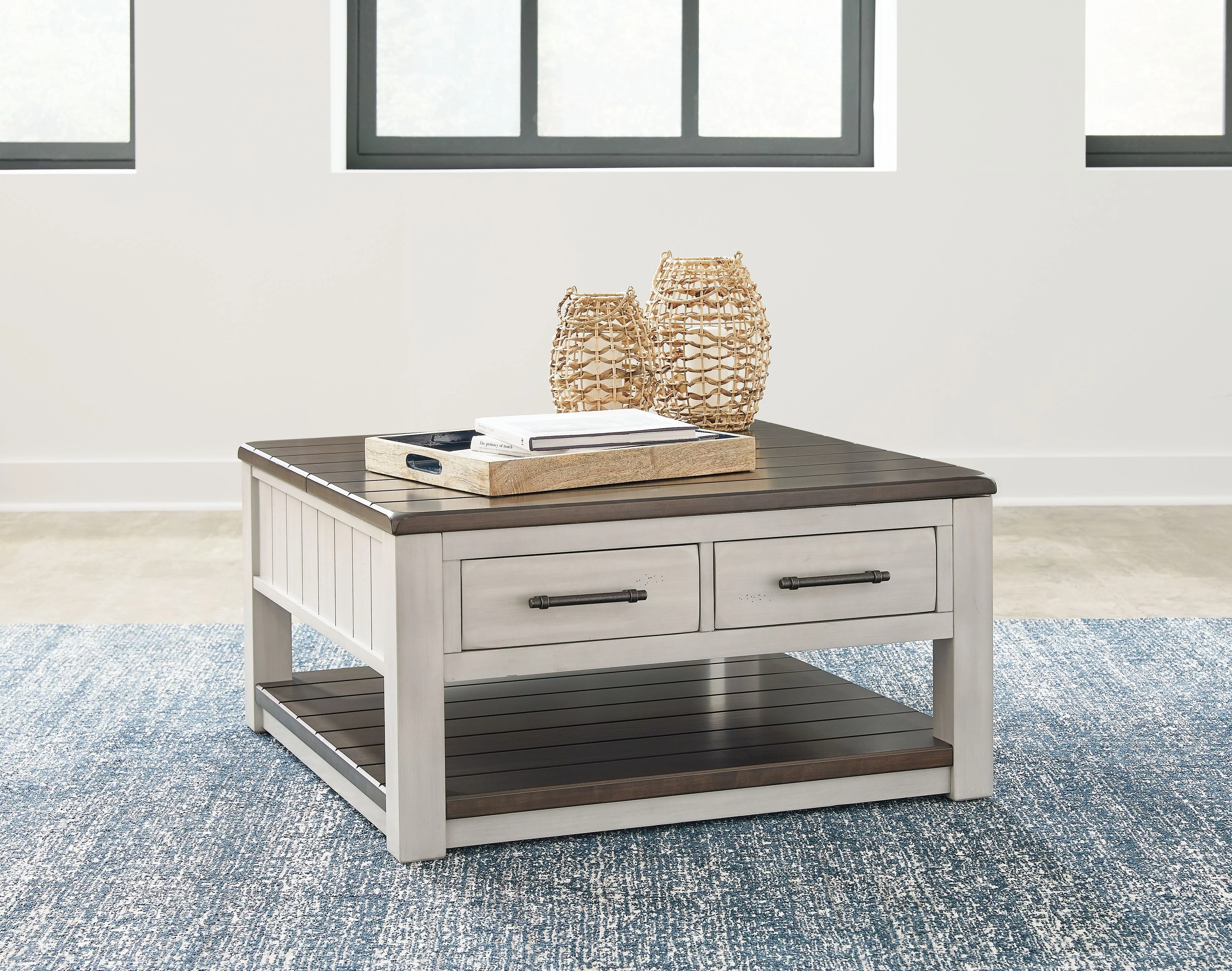 Darborn - Lift Top Cocktail Table - Gray / Brown - Image 3