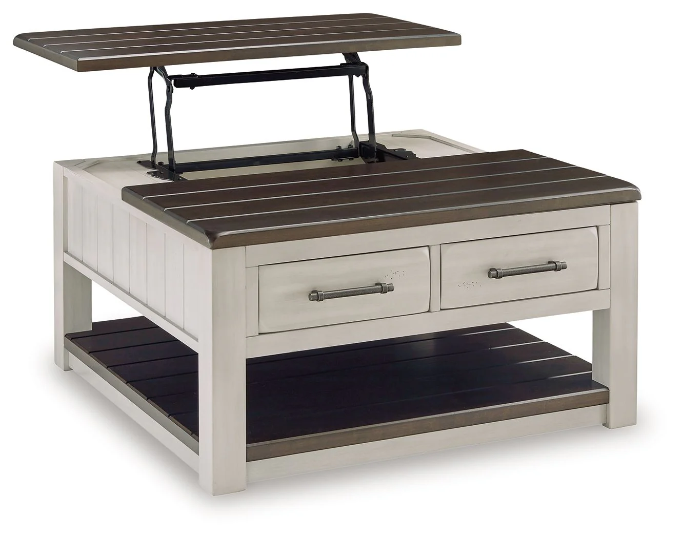 Darborn - Lift Top Cocktail Table - Gray / Brown - Image 8