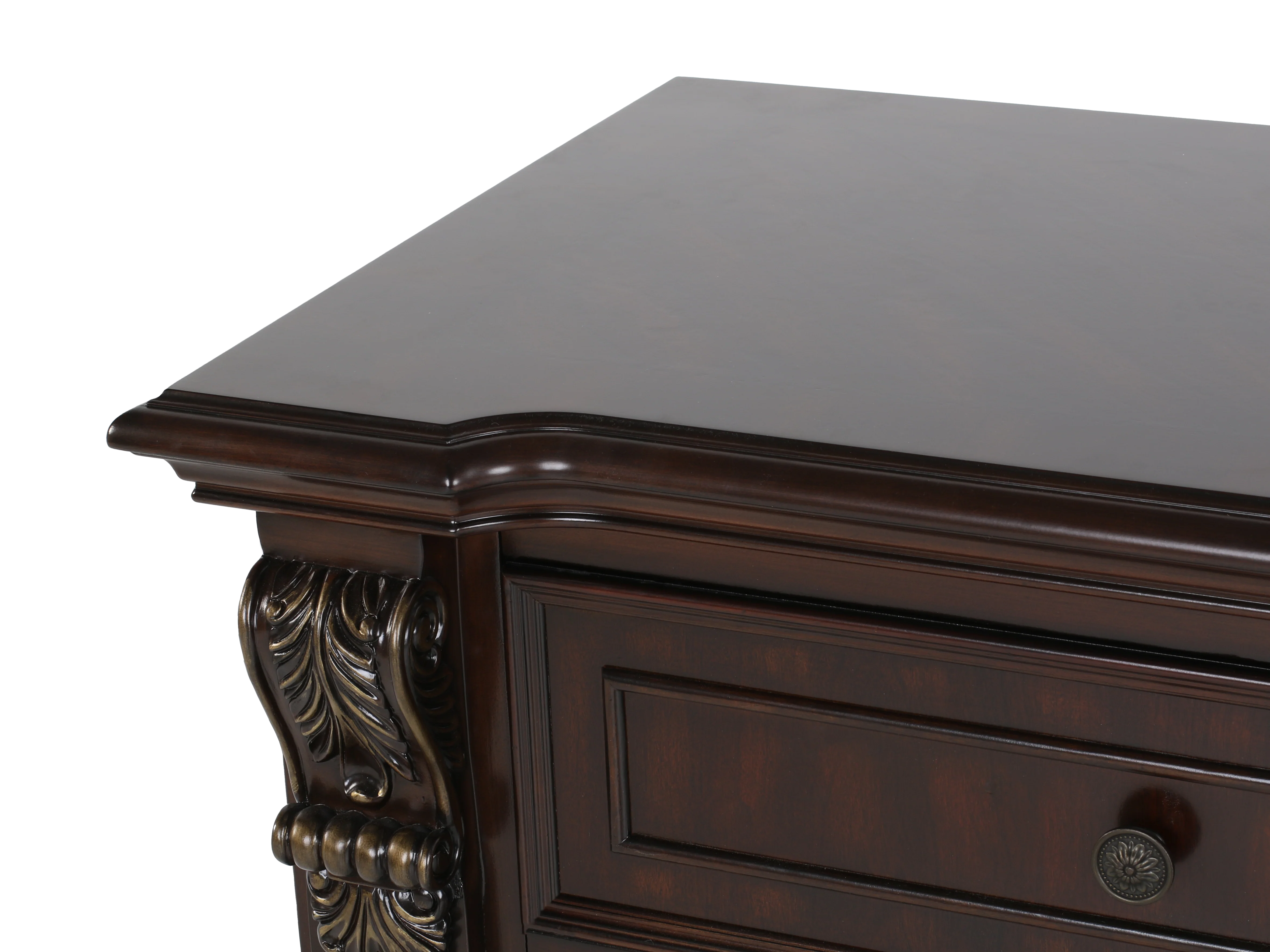 Dark Cherry Traditional 2-Drawer 4-Door Dining Buffet - Image 4