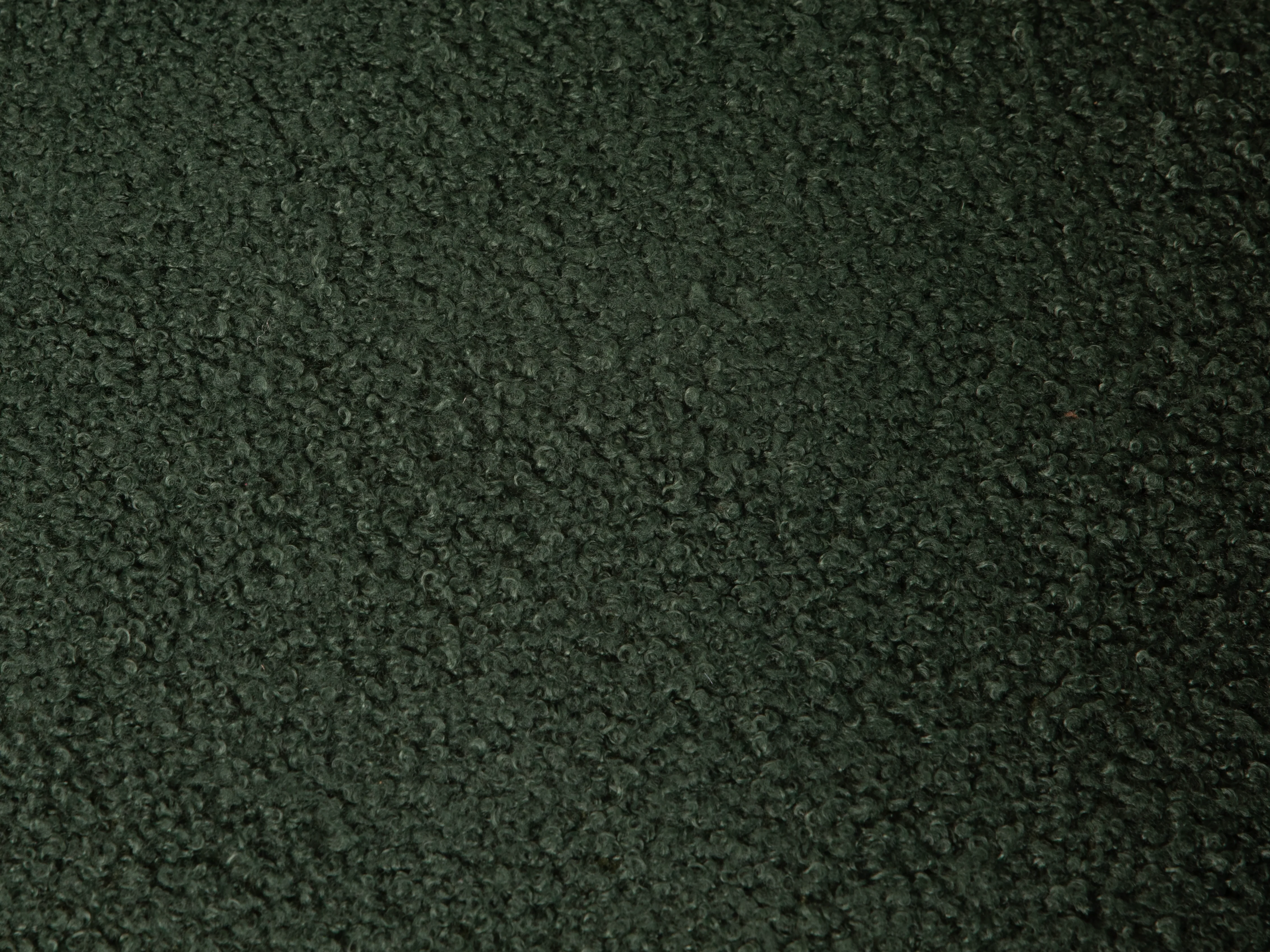 Dark Green Boucle Barrel Accent Chair with Gold Metal Legs - Image 4