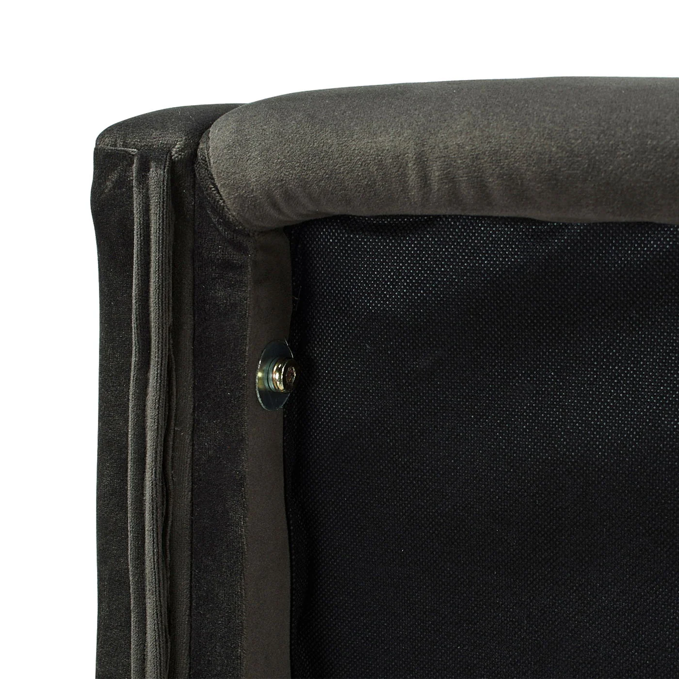 David - King Tufted Wingback Bed - Dark Charcoal Gray - Image 10