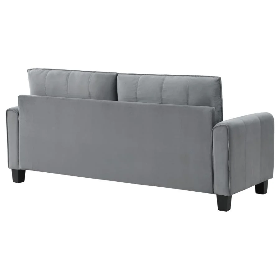 Davis Upholstered Rolled Arm Sofa Grey - Image 6