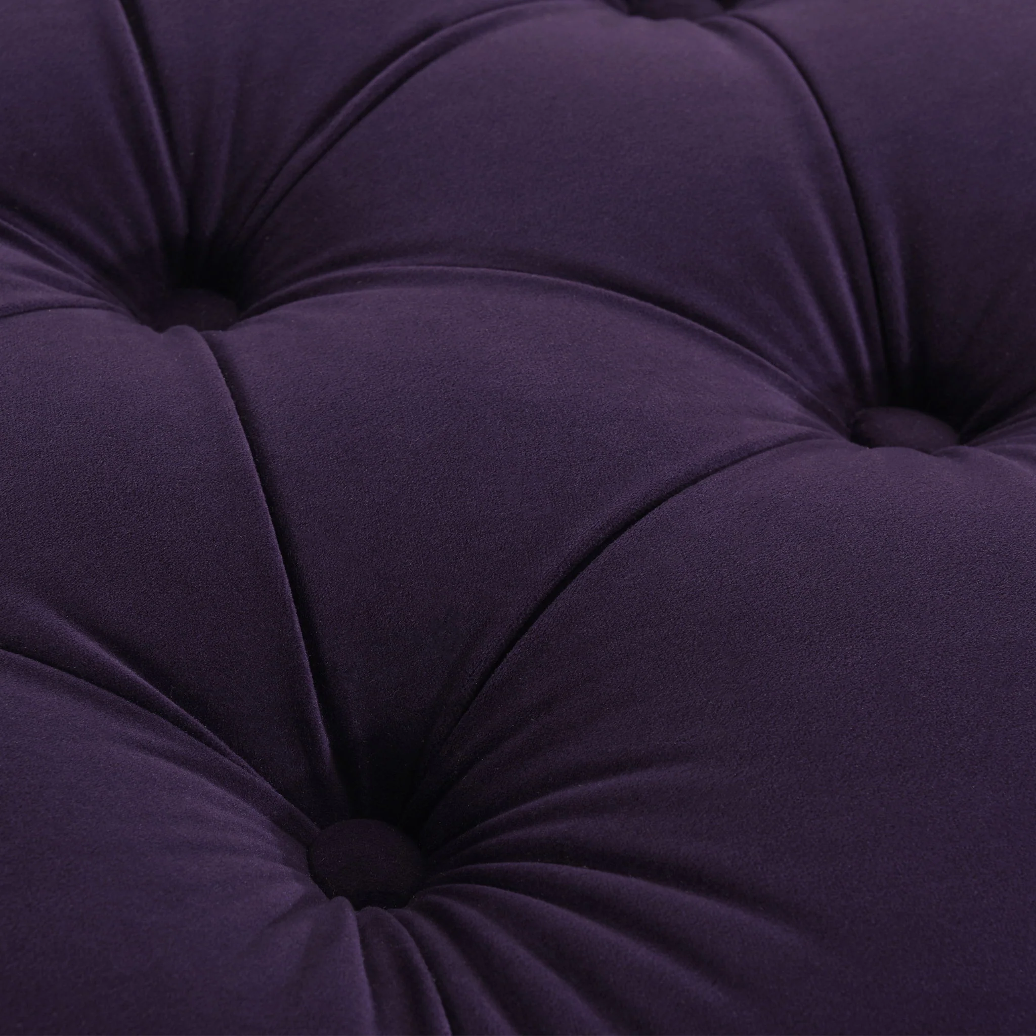 Dawn - Tufted Round Ottoman Nailhead Accents - Purple - Image 8