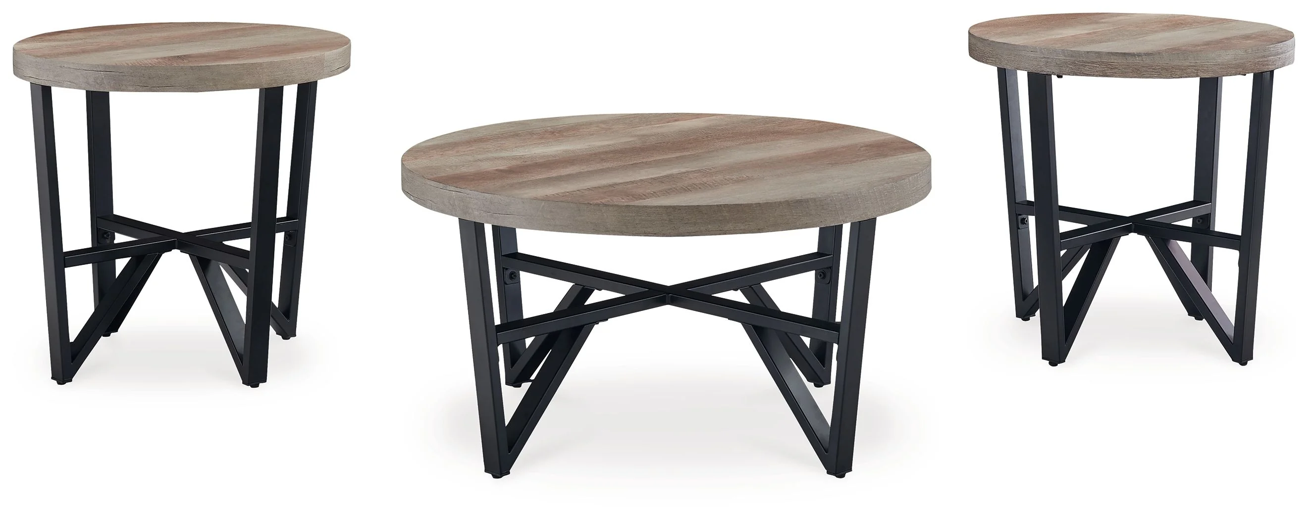 Deanlee - Occasional Table Set (Set of 3) - Grayish Brown / Black - Image 5
