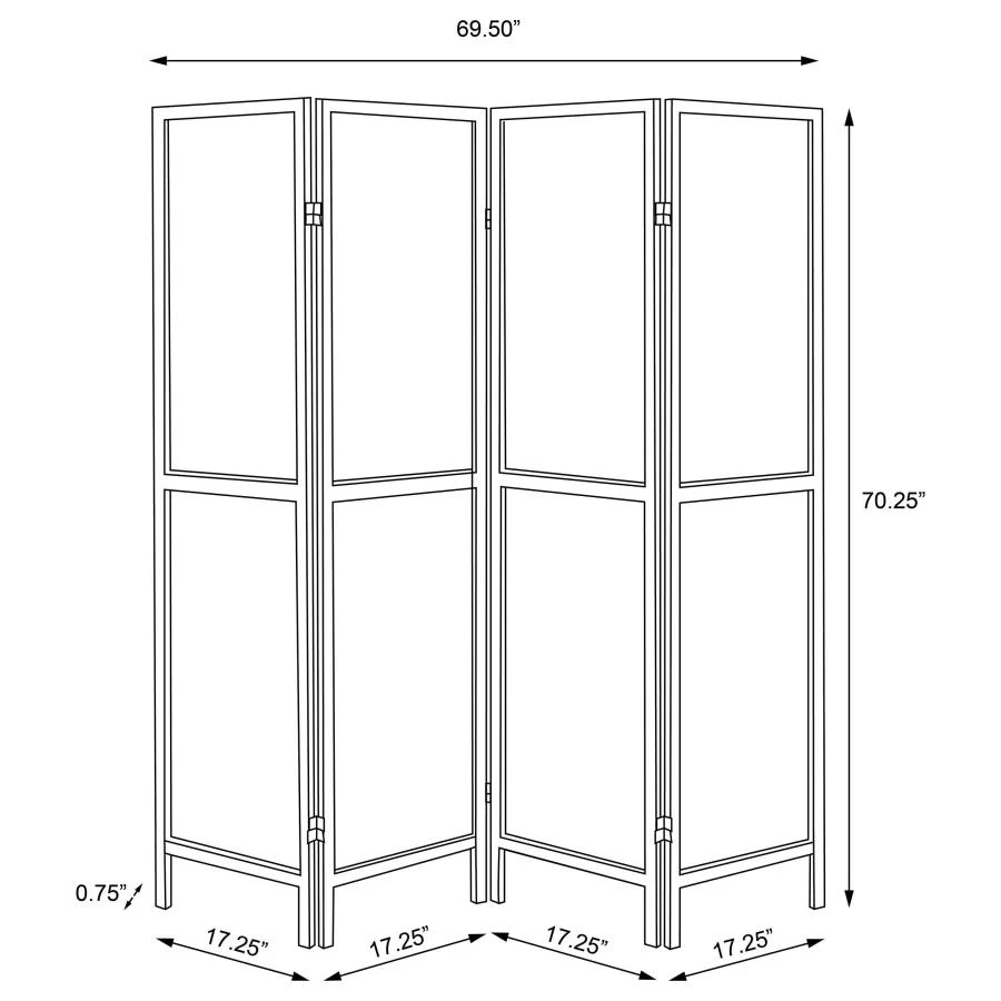 Deepika - 4-Panel Room Divider Folding Screen - Image 8