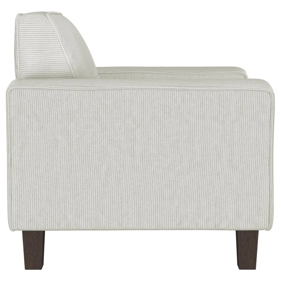 Deerhurst - Upholstered Track Arm Tufted Accent Chair - Greige - Image 9