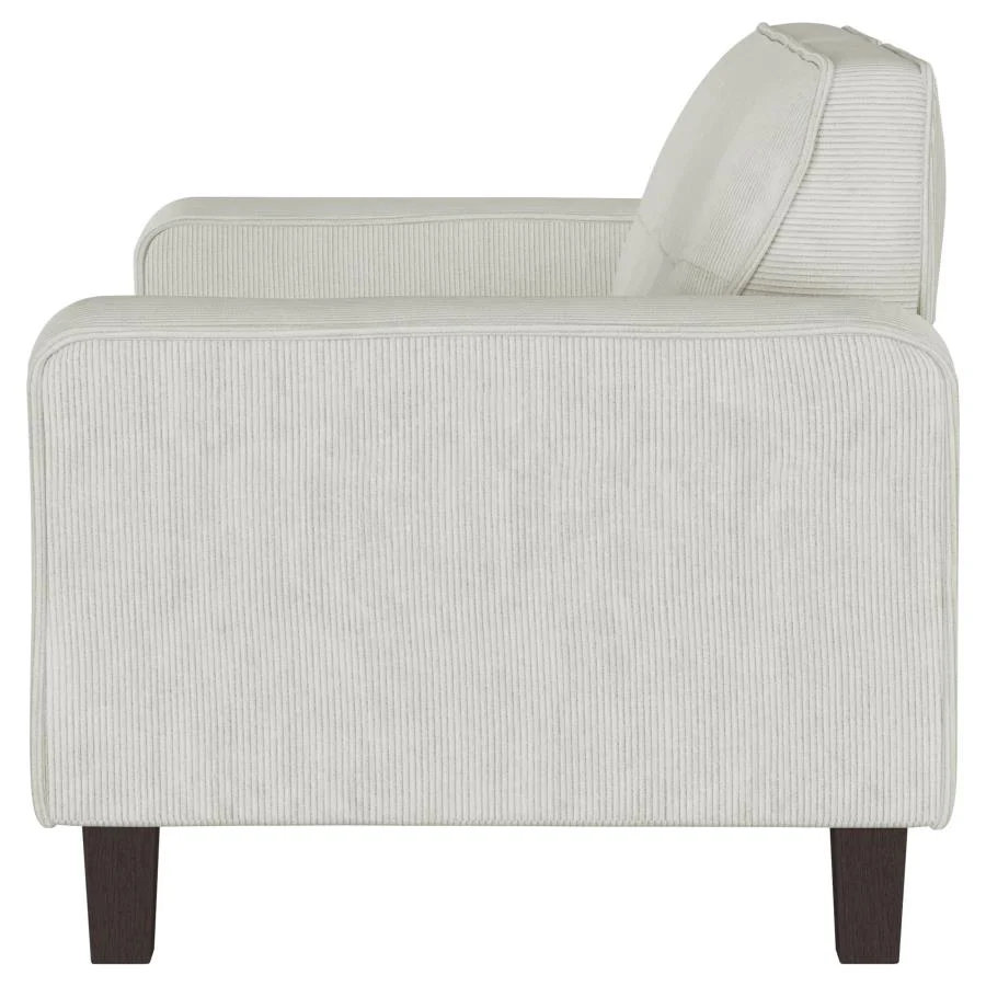 Deerhurst - Upholstered Track Arm Tufted Loveseat - Greige - Image 5
