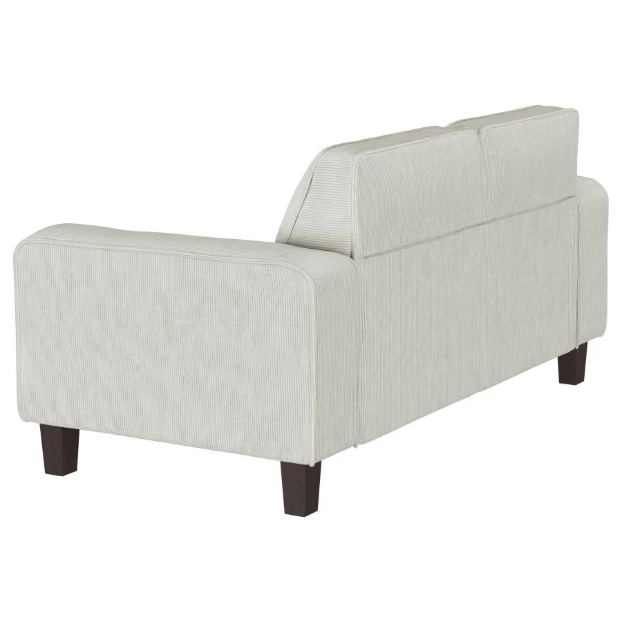 Deerhurst - Upholstered Track Arm Tufted Loveseat - Greige - Image 6