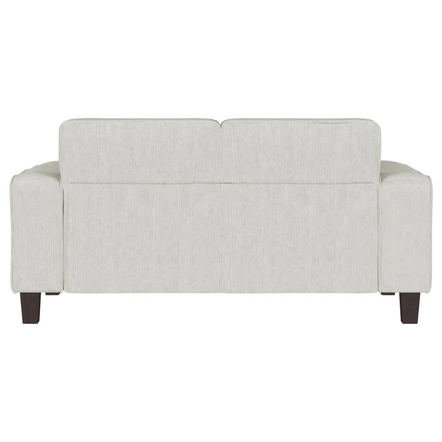 Deerhurst - Upholstered Track Arm Tufted Loveseat - Greige - Image 7