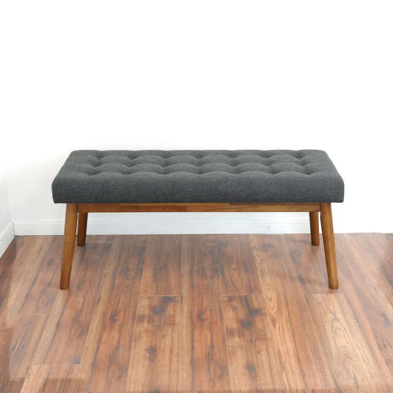 Delilah - Modern Bench - Gray - Image 5