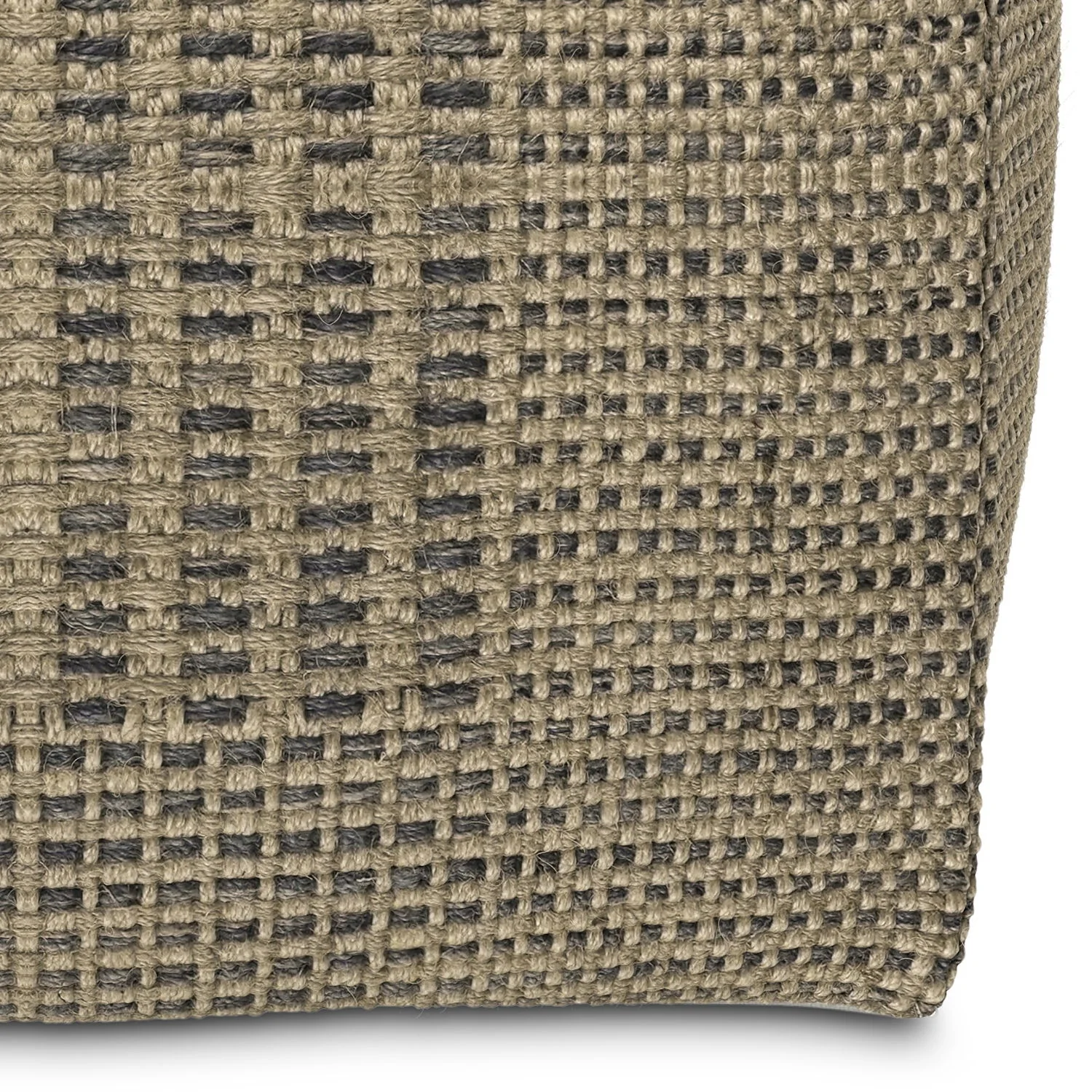 Delilah - Square Woven Pouf - Natural - Image 2