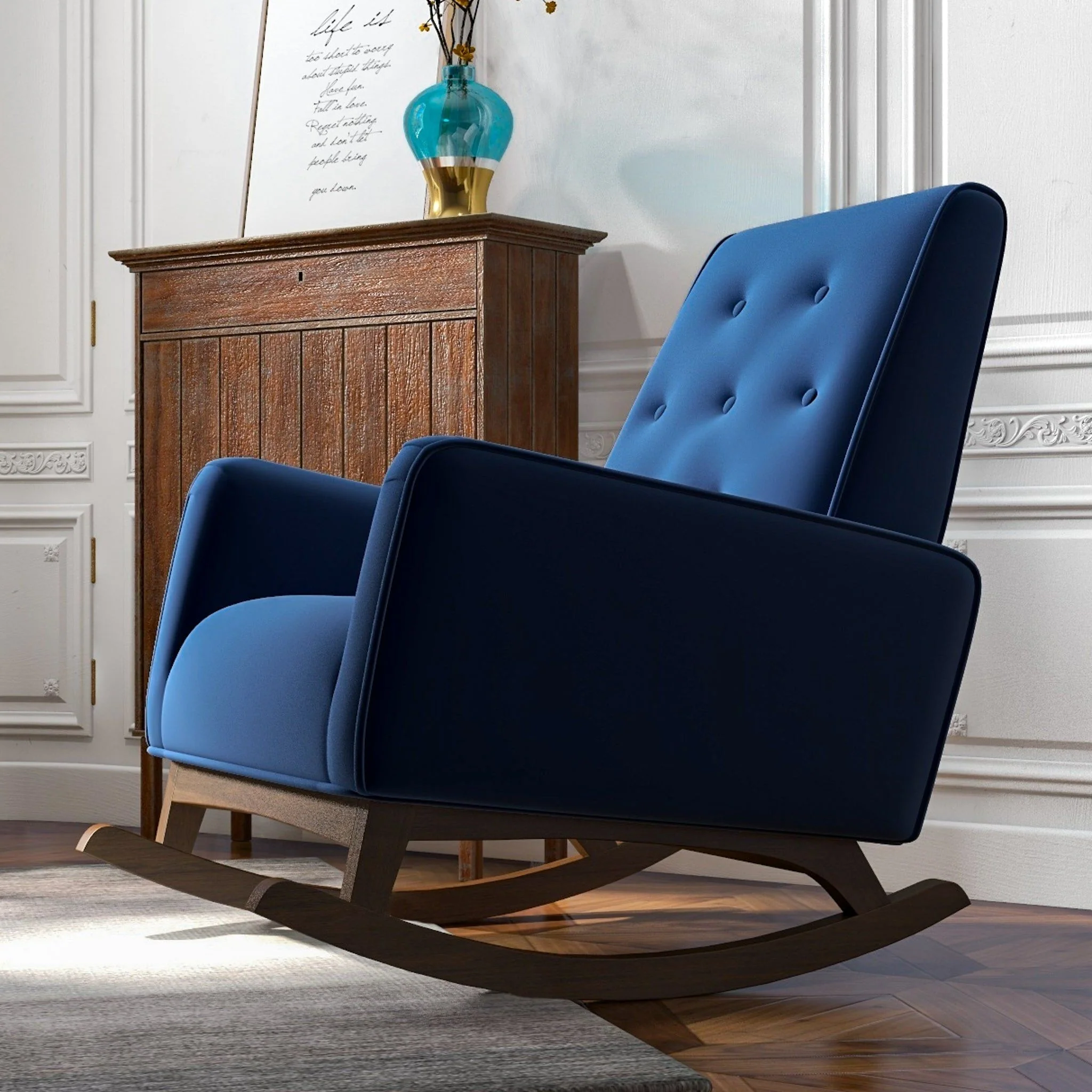 Demetrius - Solid Wood Rocking Chair - Image 12