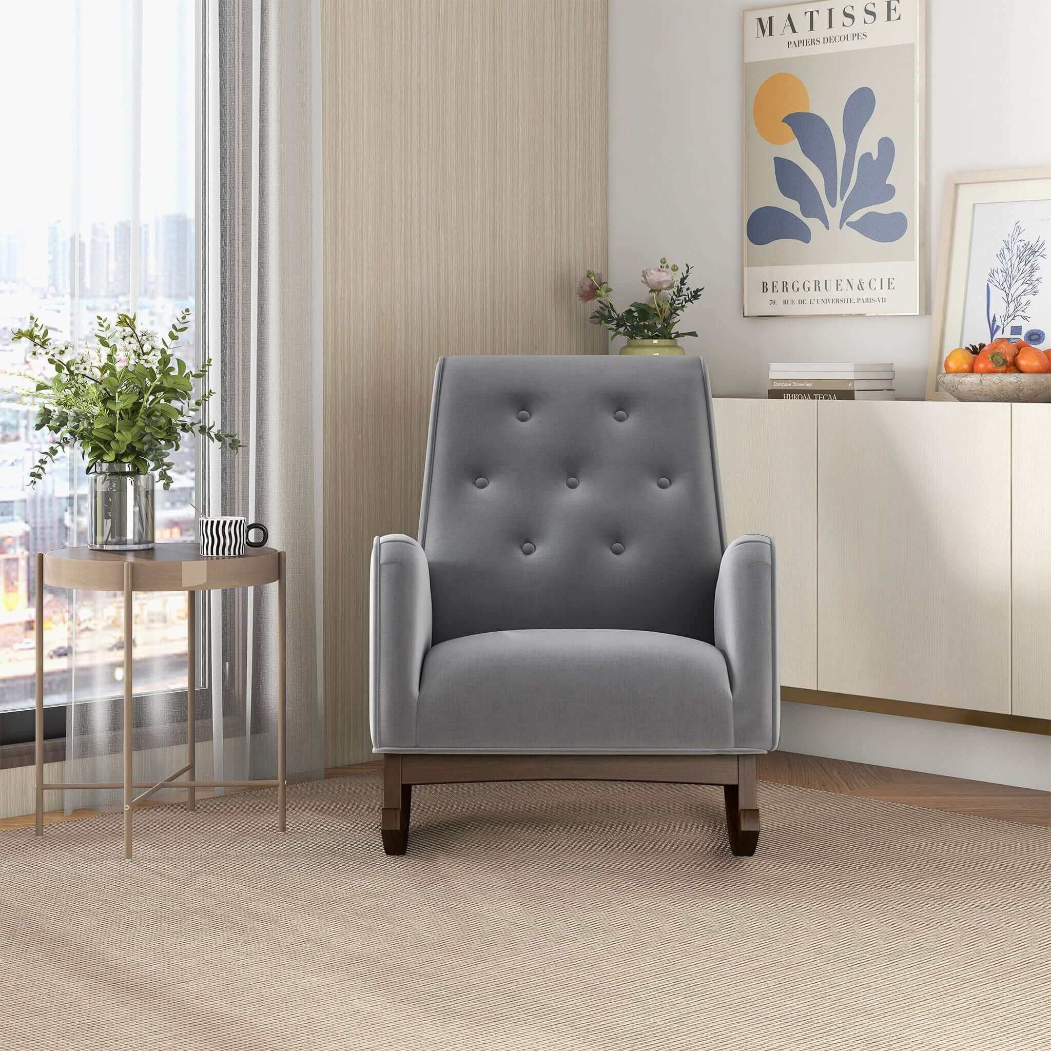Demetrius - Solid Wood Rocking Chair - Image 25