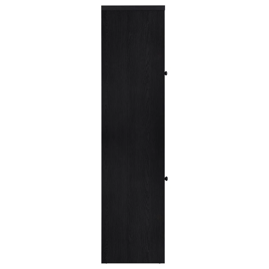 Denison - 67" 2-Door Media Tower Storage Cabinet - Black - Image 9