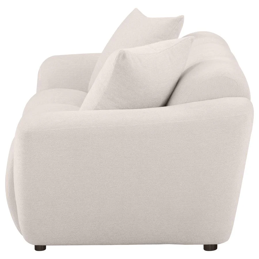 Destino - Chenille Upholstered Splayed Arm Loveseat - Greige - Image 5