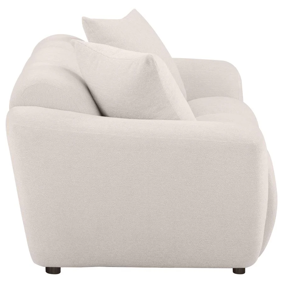 Destino - Chenille Upholstered Splayed Arm Loveseat - Greige - Image 8