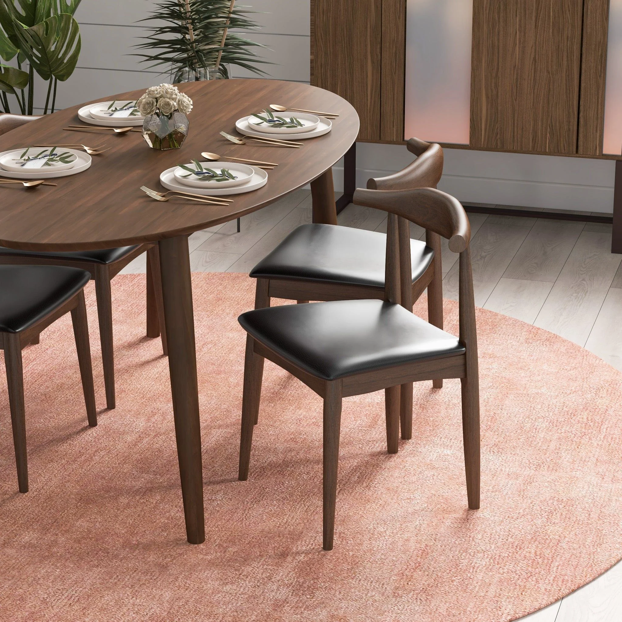Destiny - Dining Chairs (Set of 2) - Black / Dark Brown - Image 12