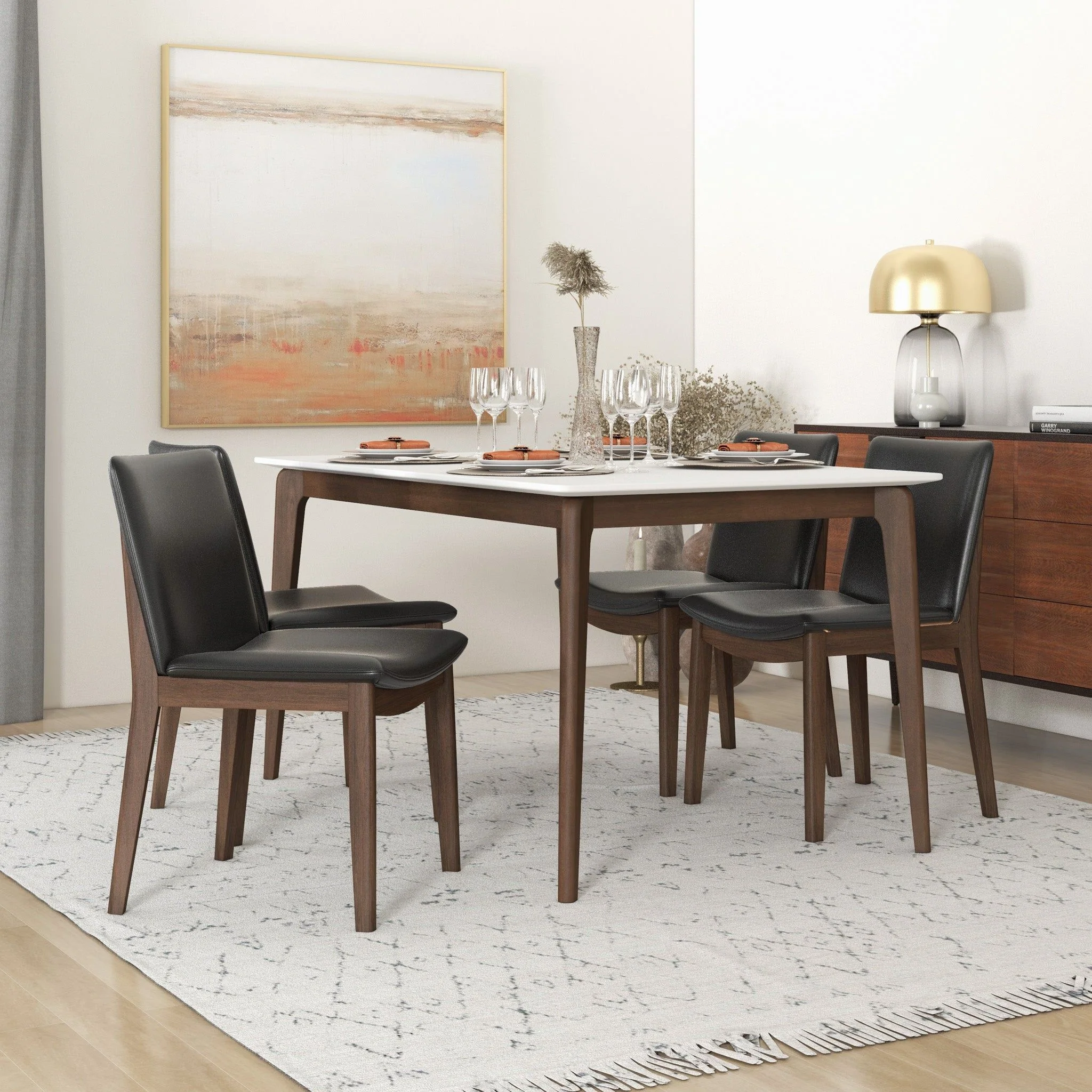 Destiny - Dining Chairs (Set of 2) - Black / Dark Brown - Image 13