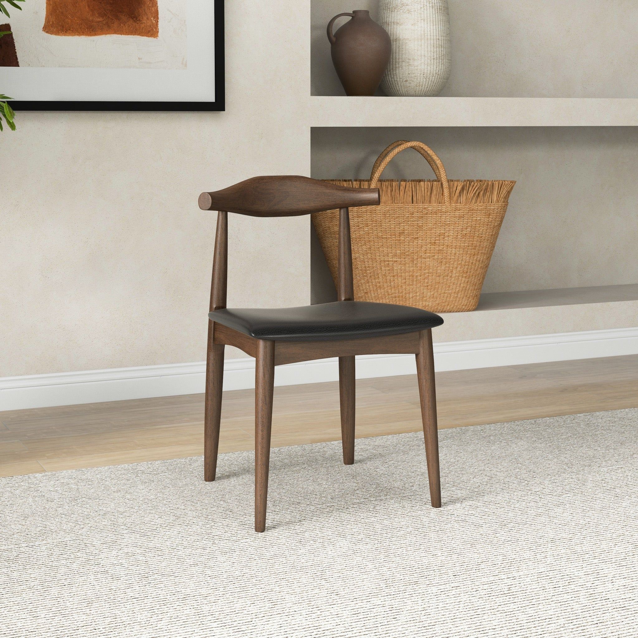 Destiny - Dining Chairs (Set of 2) - Black / Dark Brown - Image 3