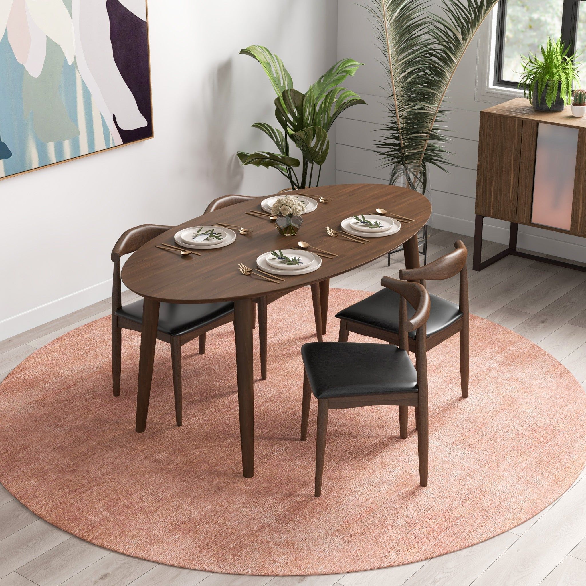 Destiny - Dining Chairs (Set of 2) - Black / Dark Brown - Image 4