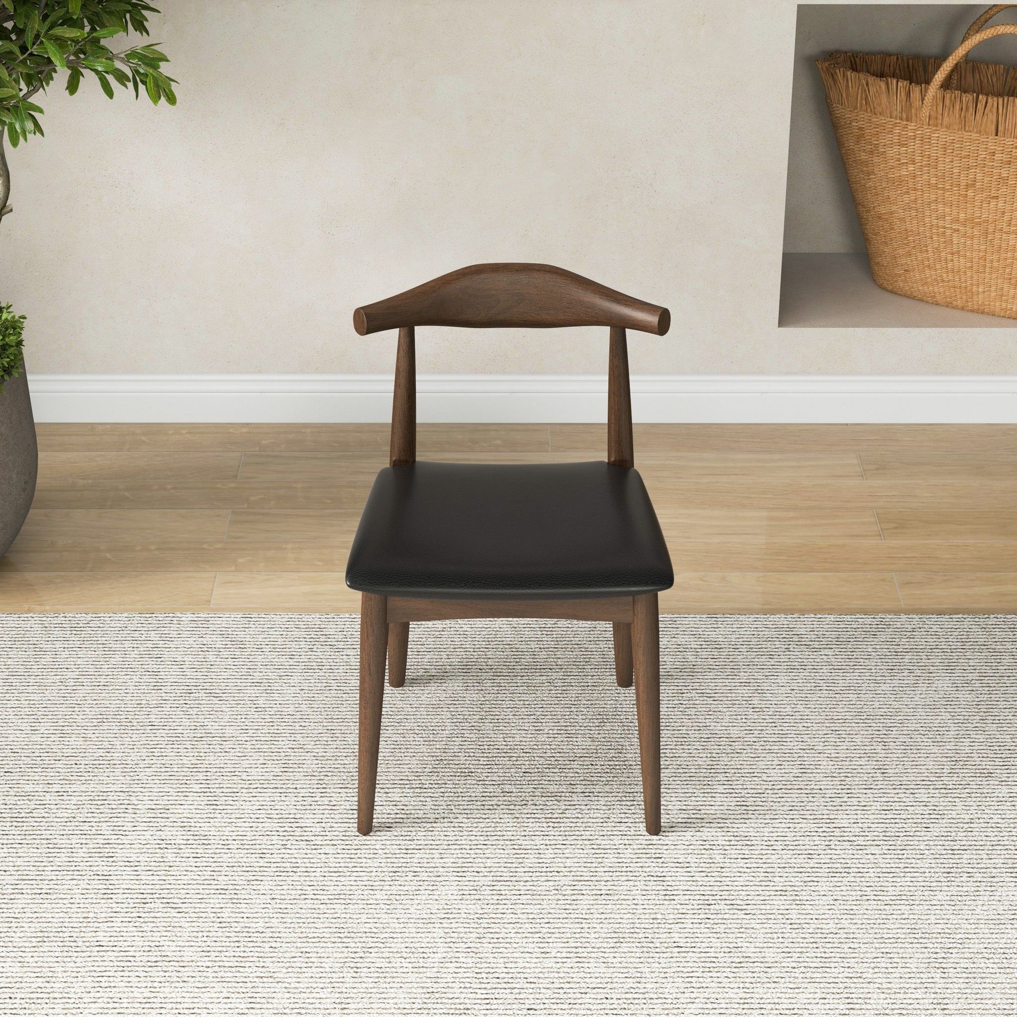 Destiny - Dining Chairs (Set of 2) - Black / Dark Brown - Image 5