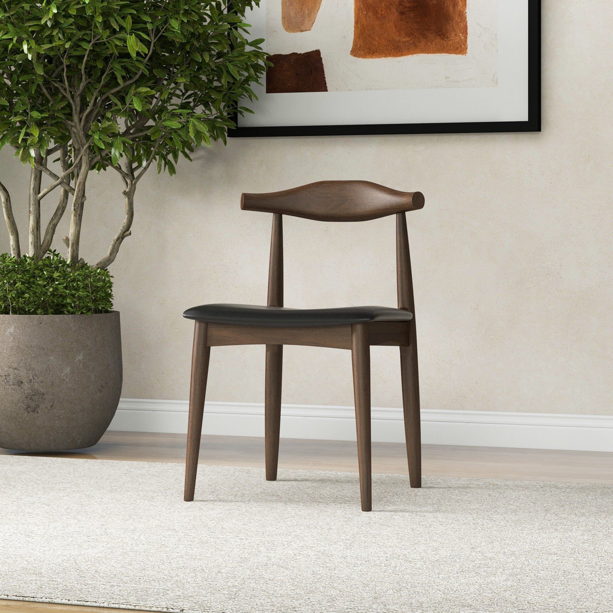 Destiny - Dining Chairs (Set of 2) - Black / Dark Brown - Image 7