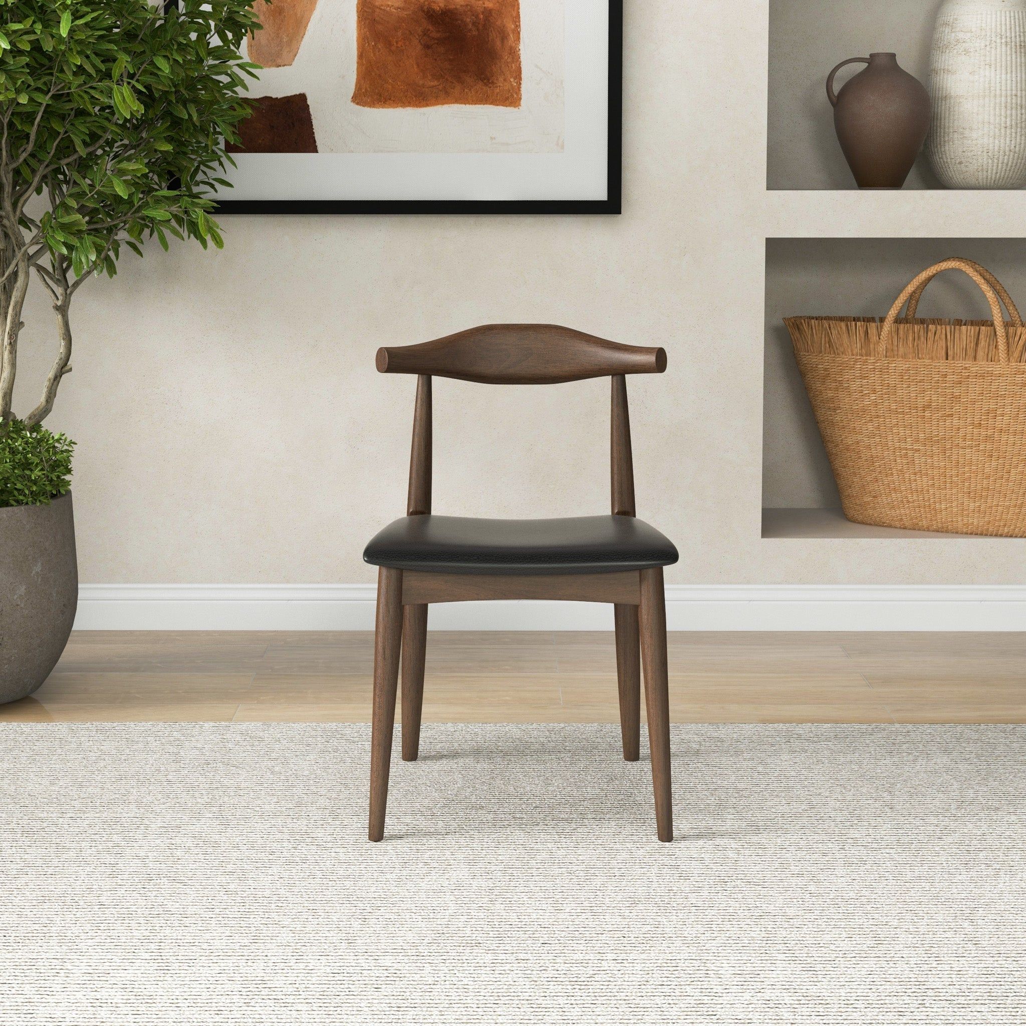 Destiny - Dining Chairs (Set of 2) - Black / Dark Brown - Image 9