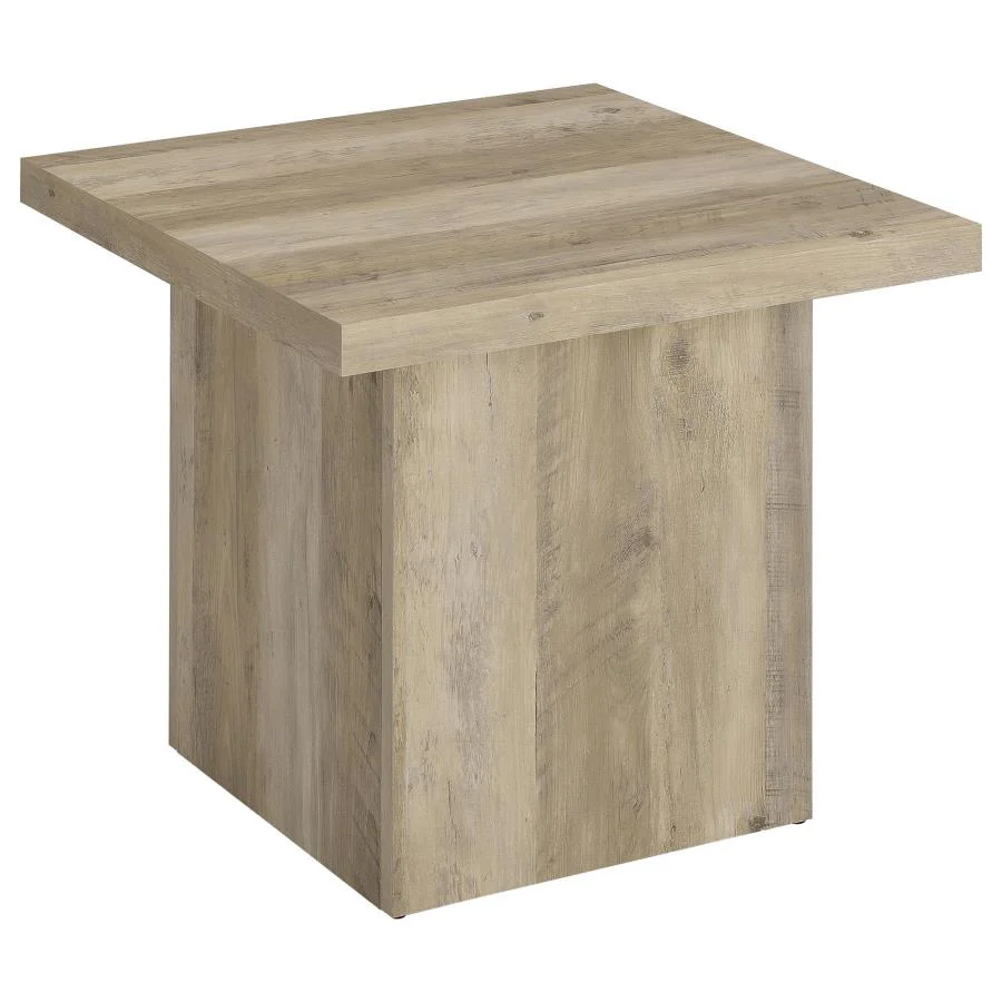 Devar - Square Coffee End Table Set - Distressed Pine - Image 5