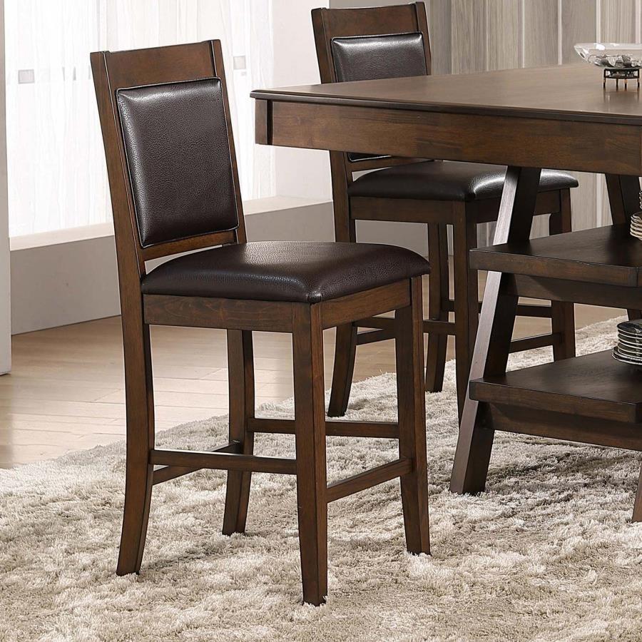 Dewey - Upholstered Counter Chair (Set of 2) - Walnut - Image 2